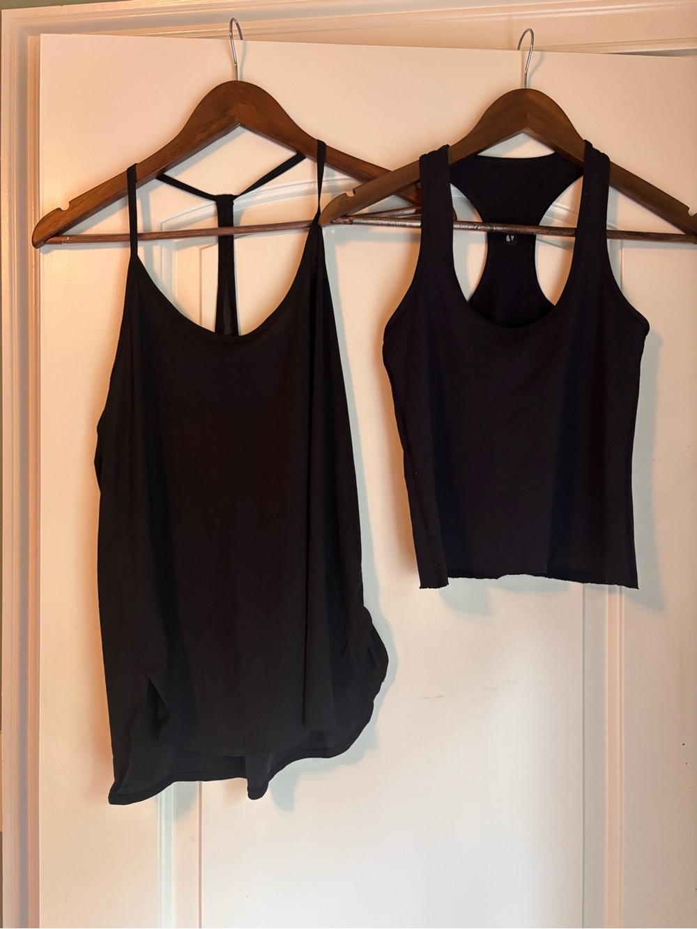 Lululemon Running Tank Bundle - Black Women's Racerback Tank & Navy Crop Tank